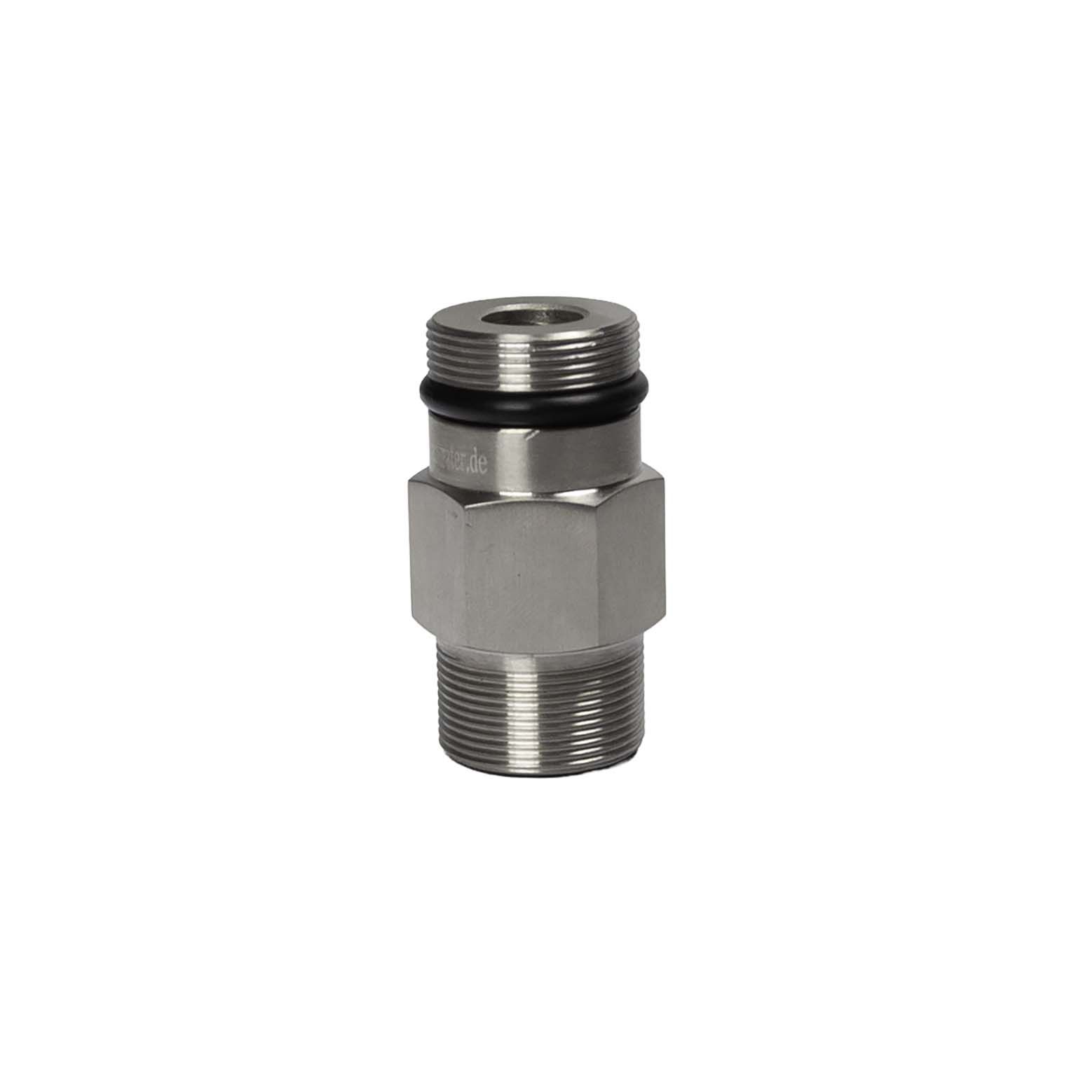 Anschlussadapter für den Drei-Wege-Entnahmehahn aus Edelstahl M22/M21,5