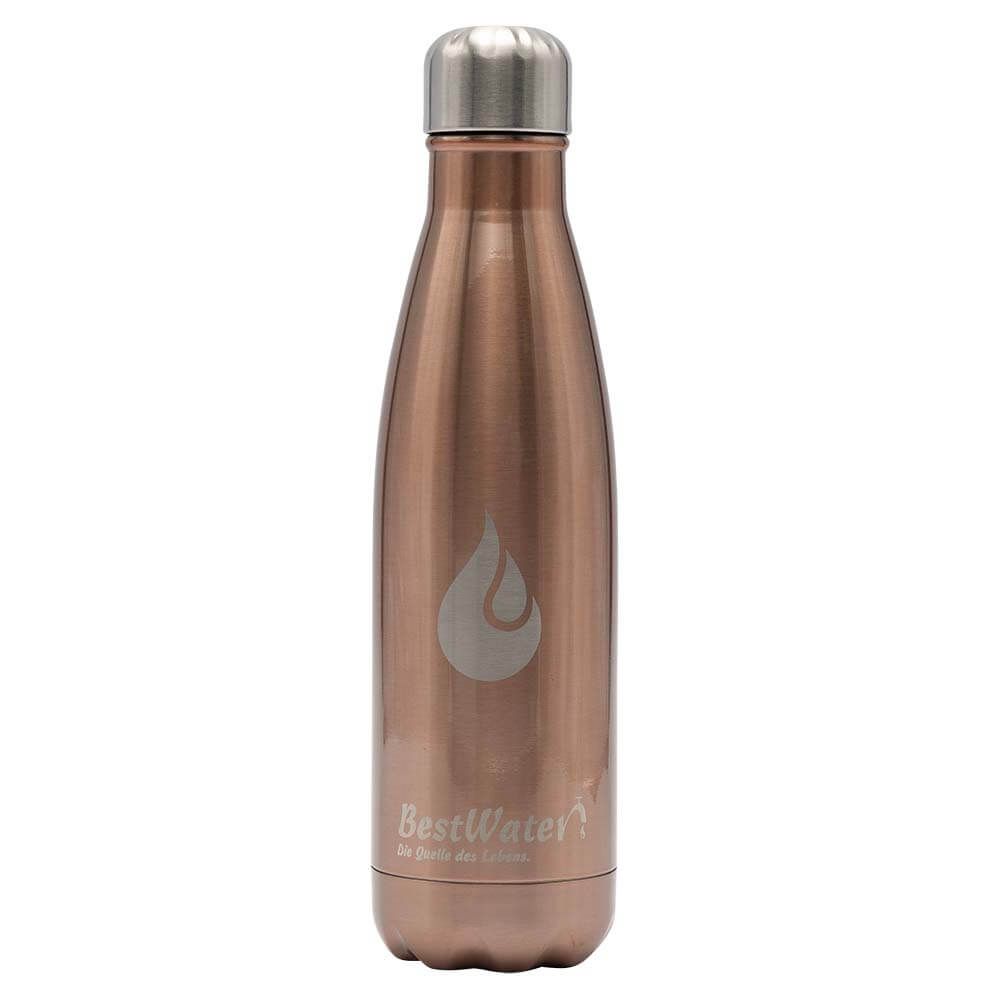 Edelstahl Trinkflasche (Gr. 6) lackiert 500 ml doppelwandig (bronze)