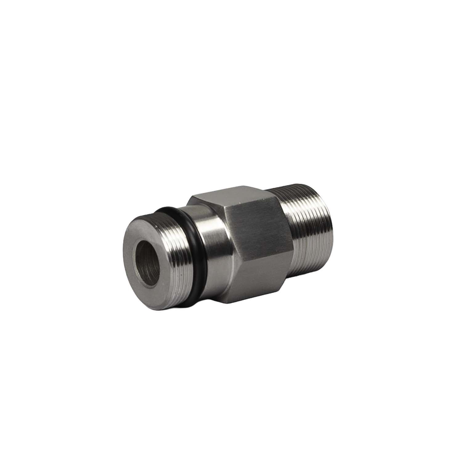 Anschlussadapter für den Drei-Wege-Entnahmehahn aus Edelstahl M22/M21,5