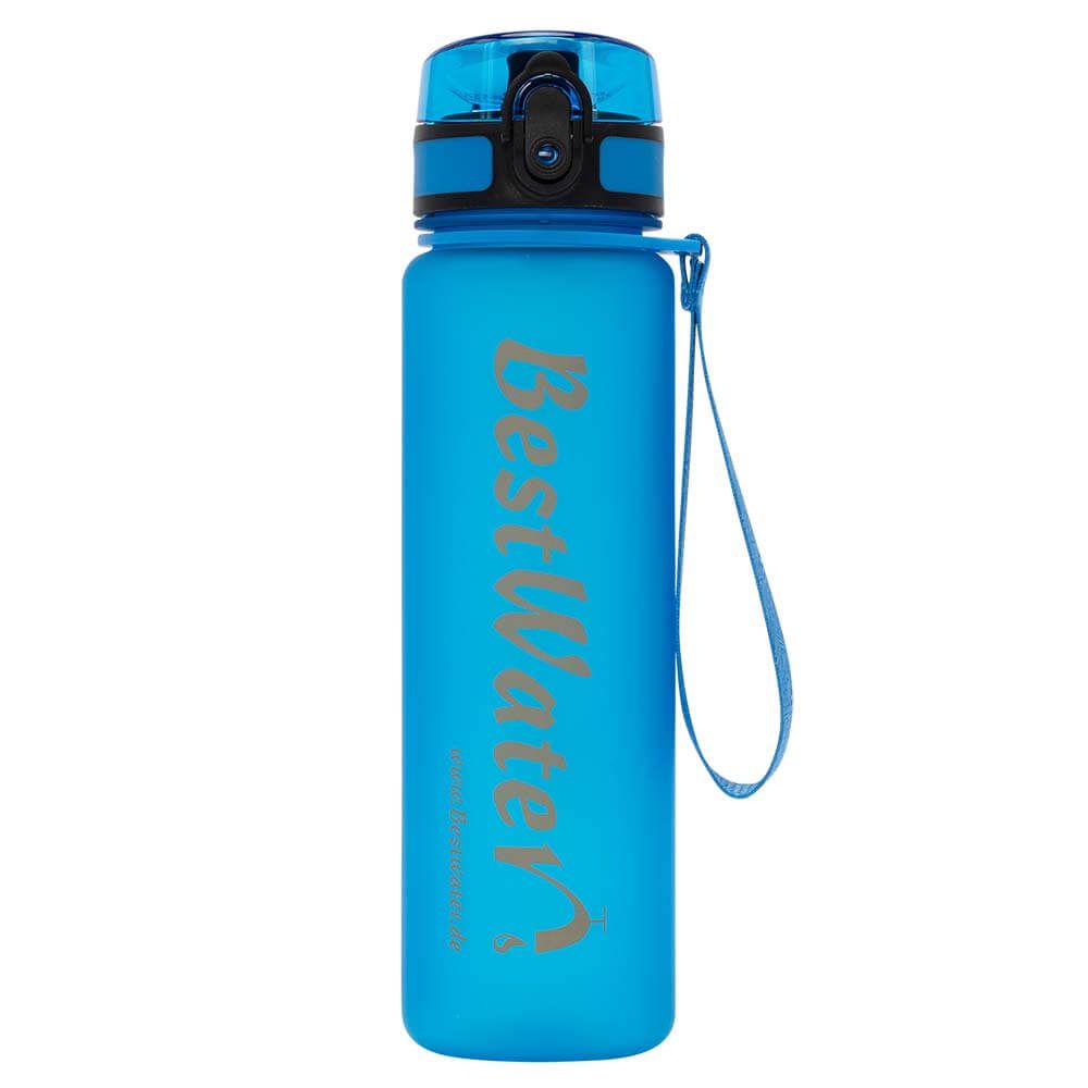 TRITAN Trinkflasche (Gr. M) Frosty-Look 600 ml (dunkelblau)