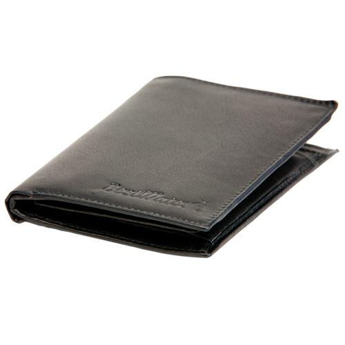 Leder Geldbörse mit Prägung (schwarz)