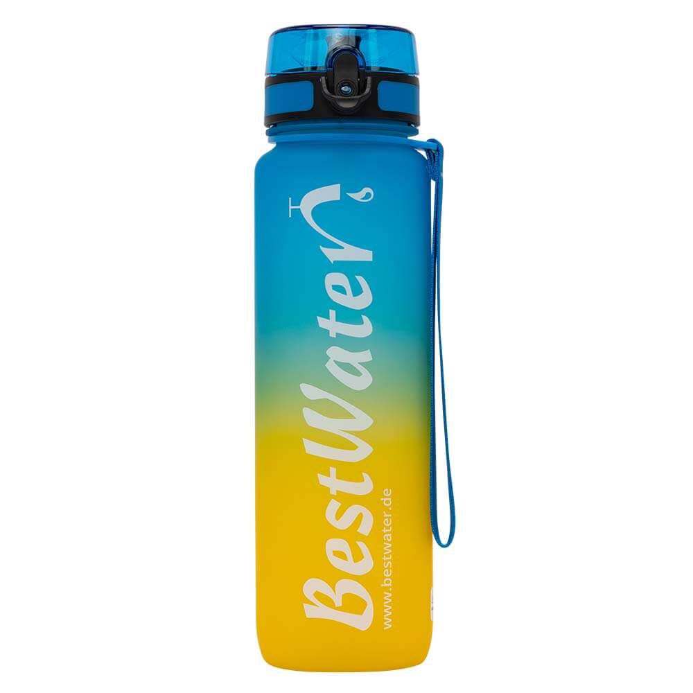 TRITAN Trinkflasche (Gr. L) Duo-Look 1000 ml (blau/gelb)