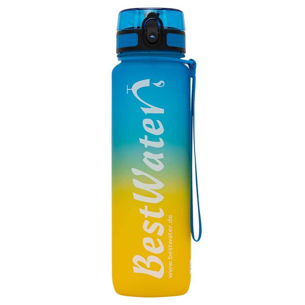TRITAN Trinkflasche (Gr. L) Duo-Look 1000 ml (blau/gelb)
