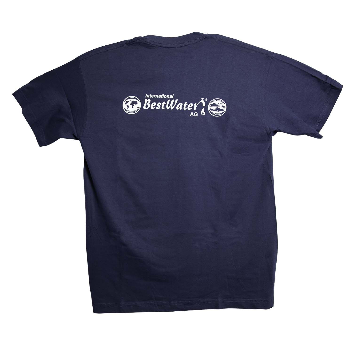 T-Shirt (S) dunkelblau mit BestWater Logo