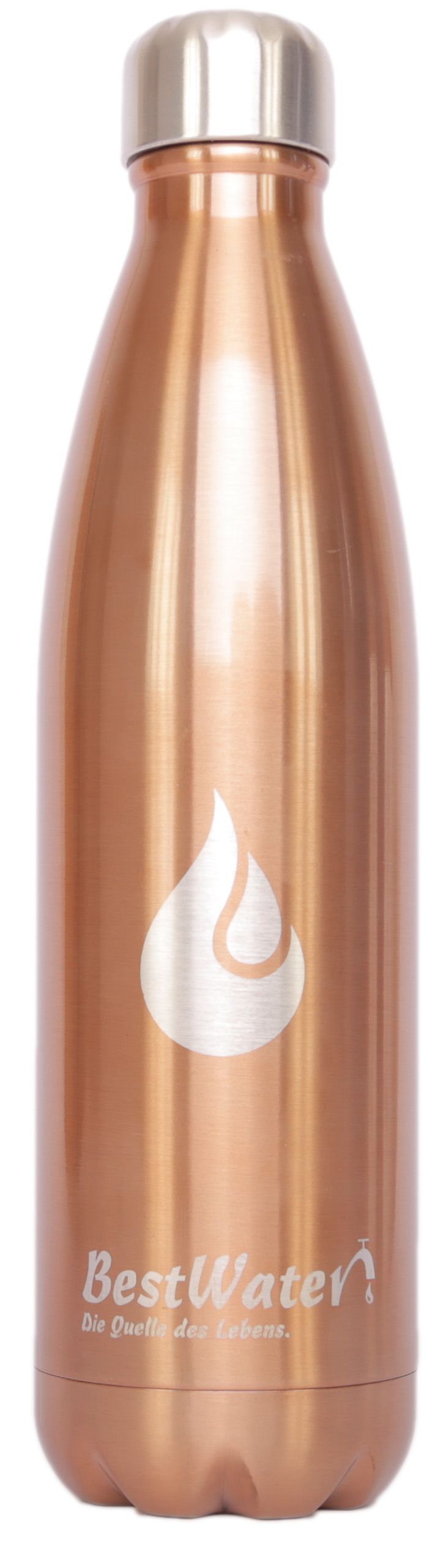 Edelstahl Trinkflasche (Gr. 7) lackiert 750 ml doppelwandig (bronze)