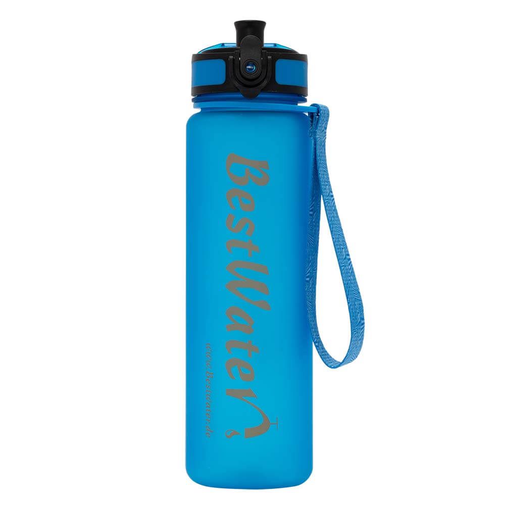 TRITAN Trinkflasche (Gr. M) Frosty-Look 600 ml (dunkelblau)