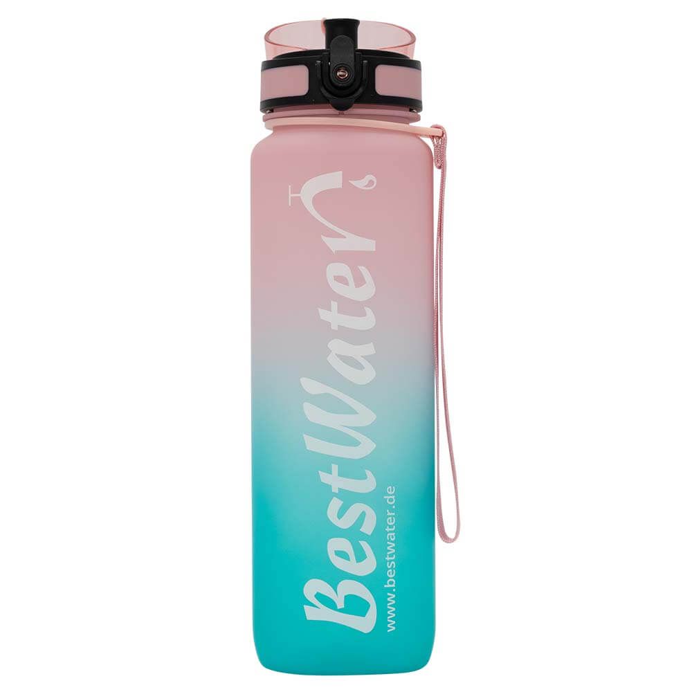 TRITAN Trinkflasche (Gr. L) Duo-Look 1000 ml (rosa/türkis)