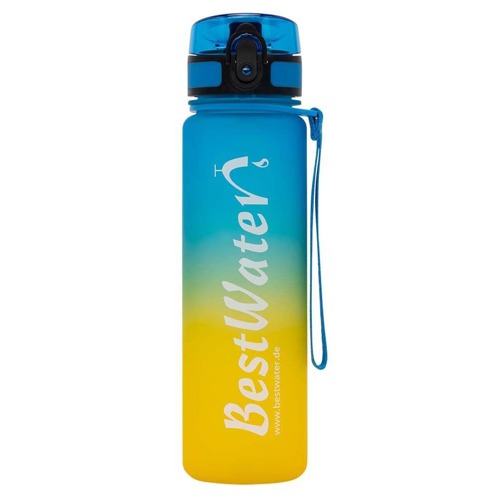 TRITAN Trinkflasche (Gr. L) Duo-Look 1000 ml (blau/gelb)