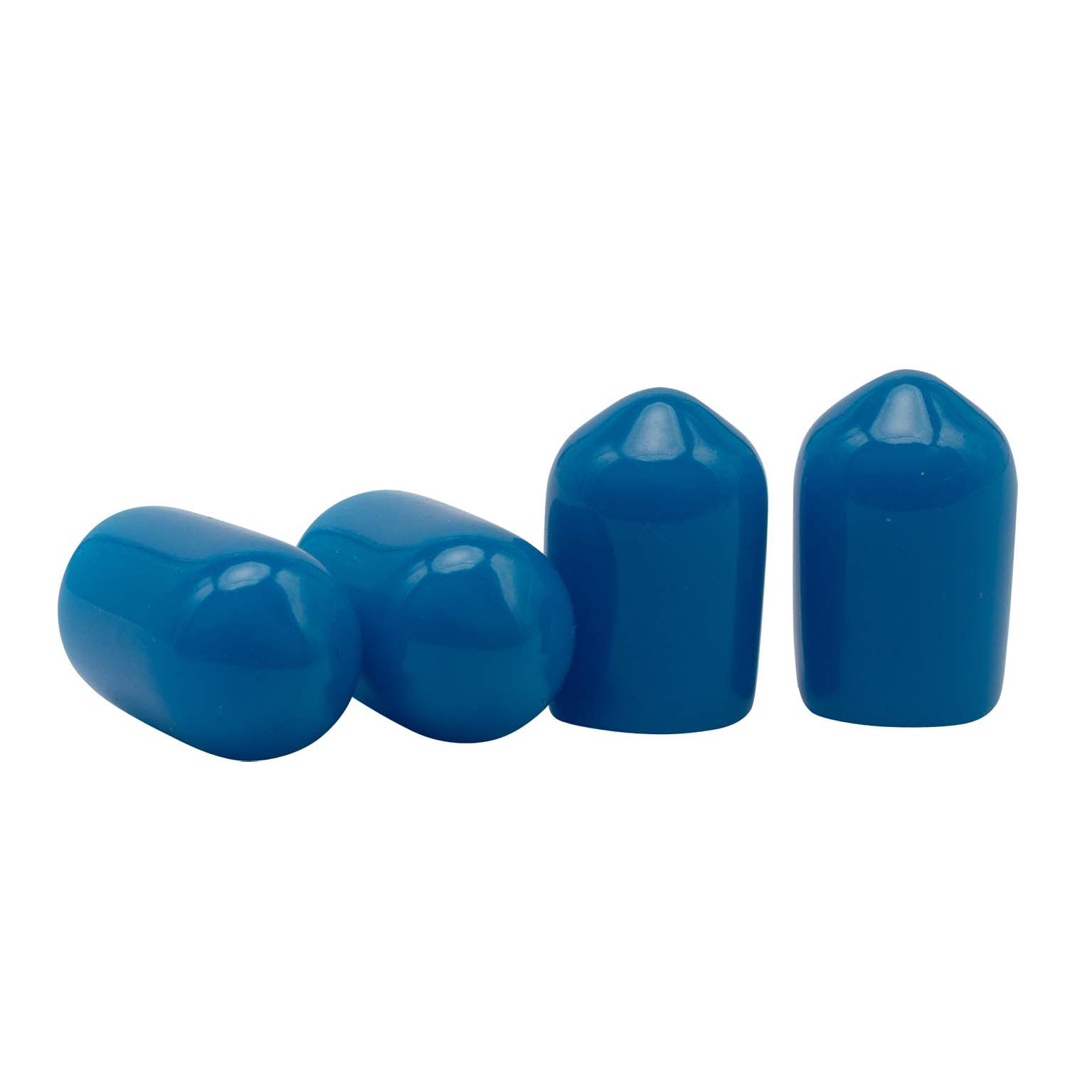 Verschlußkappen 1/4 (4 Stück) Silikon blau