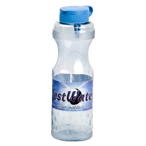 Polycarbonat Trinkflasche (Gr. M) Clear-Look 1000 ml (hellblau)