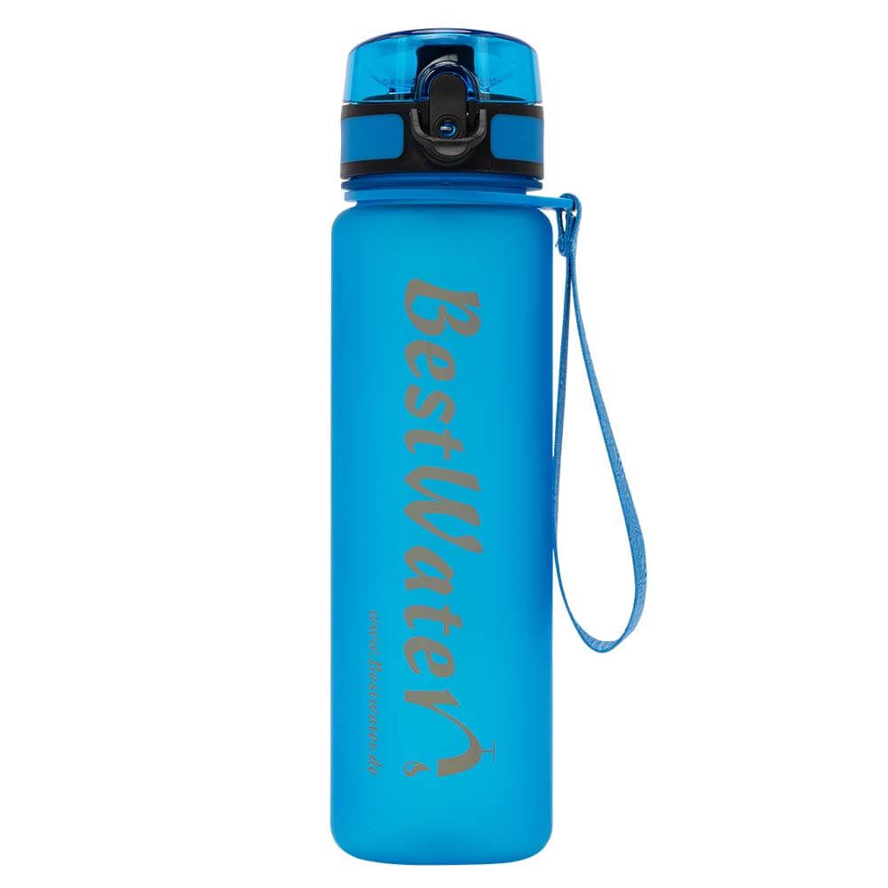 TRITAN Trinkflasche (Gr. M) Frosty-Look 600 ml (dunkelblau)