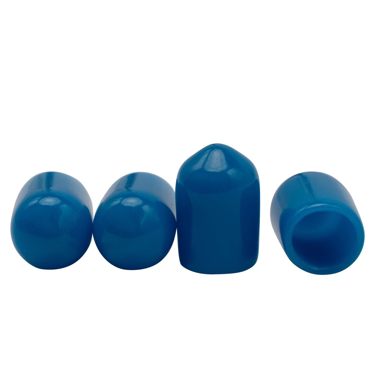 Verschlußkappen 1/4 (4 Stück) Silikon blau