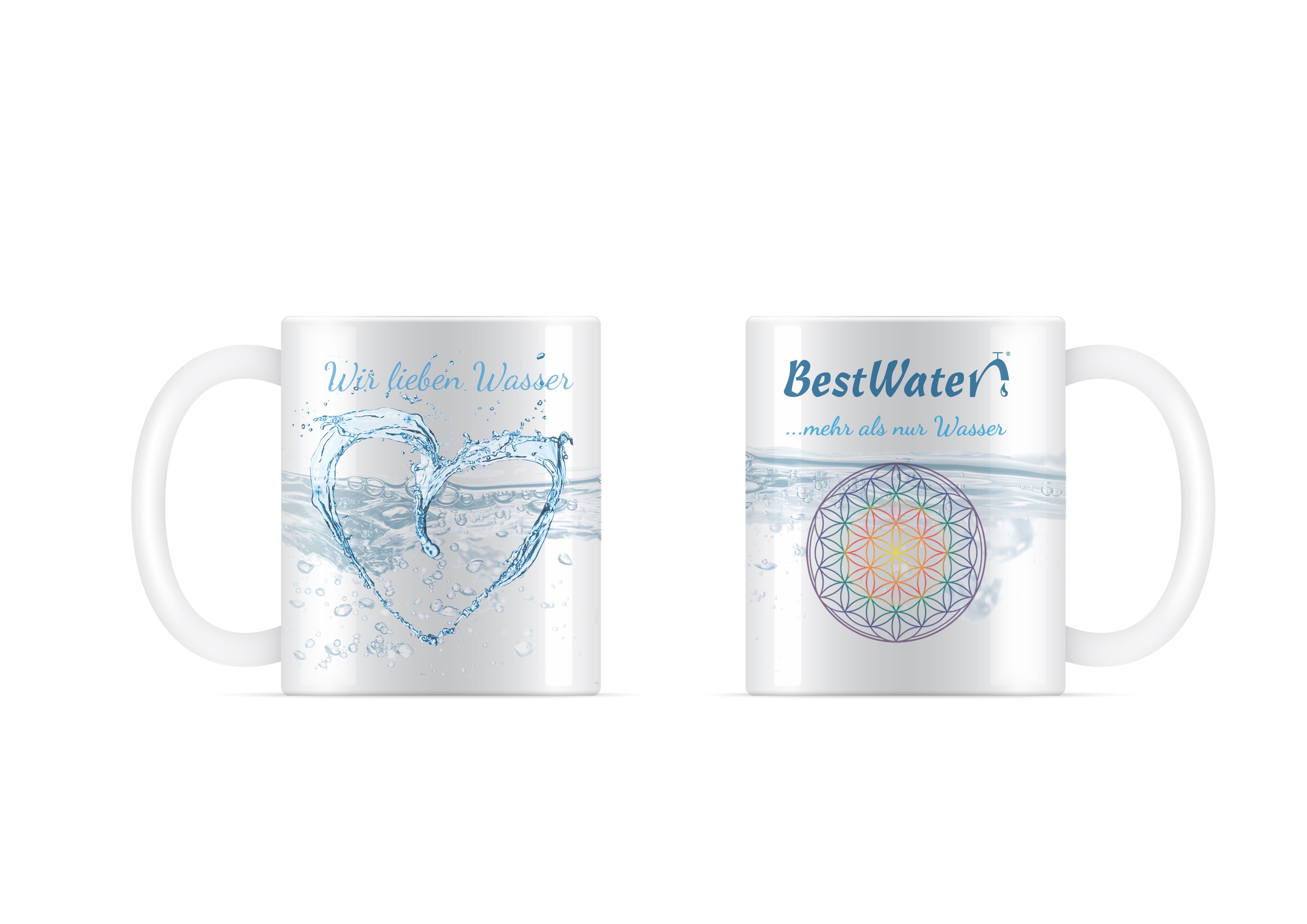 Kaffeetasse mit der Blume des Lebens