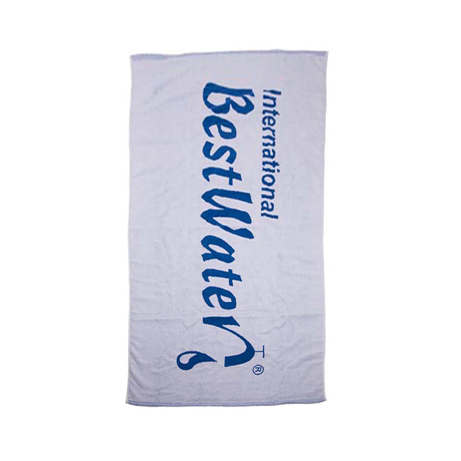 Saunahandtuch weiß mit BestWater Logo